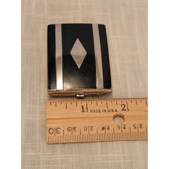 Vintage Volupte Face Powder Compact Art Deco Geometric Design 2" x 1.75" Unused! - Picture 8 of 10